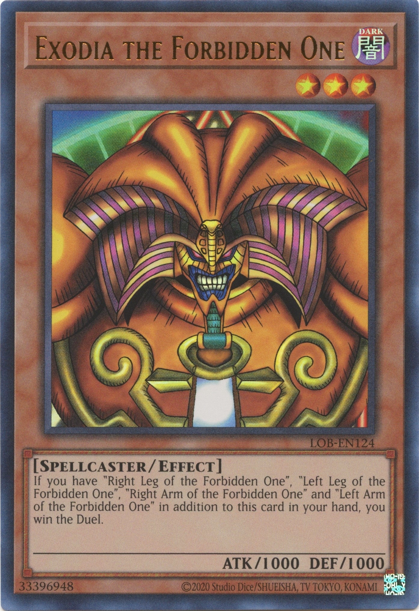 Image for Exodia the Forbidden One (Legend of Blue Eyes White Dragon (25th Anniversary Edition)) (LOB-EN124) - YuGiOh