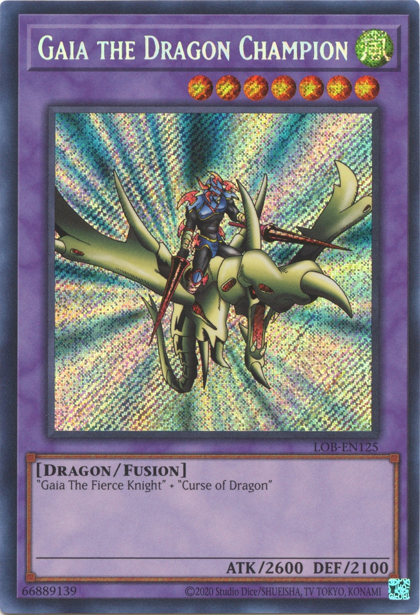 Image for Gaia the Dragon Champion (Legend of Blue Eyes White Dragon (25th Anniversary Edition)) (LOB-EN125) - YuGiOh