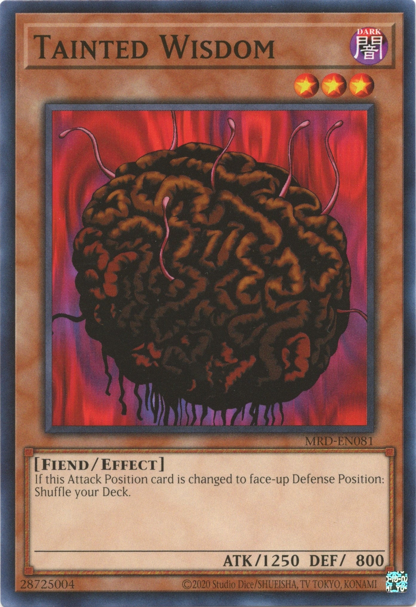 Image for Tainted Wisdom (Metal Raiders (25th Anniversary Edition)) (MRD-EN081) - YuGiOh