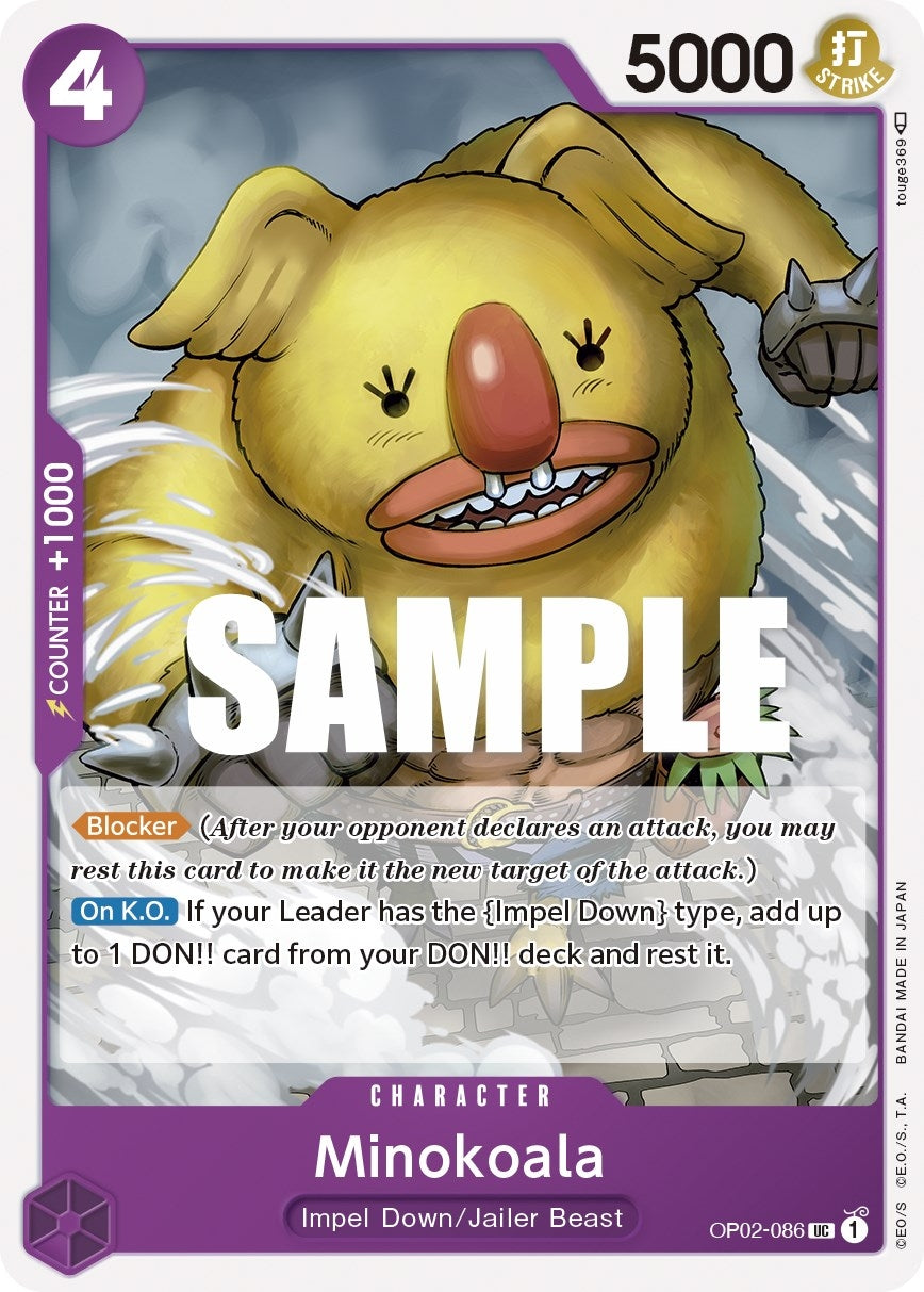 Image for Minokoala (Paramount War) (OP02-086) - One Piece Card Game