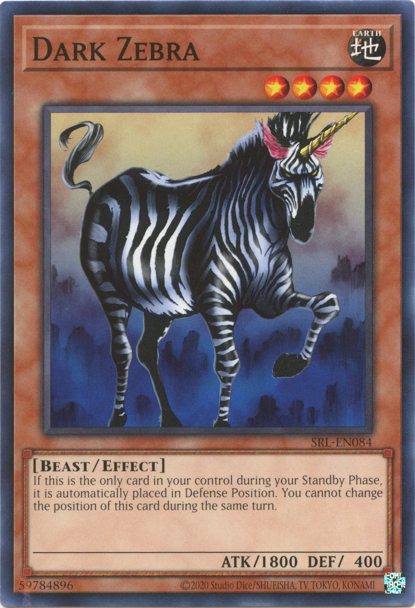 Image for Dark Zebra (Spell Ruler (25th Anniversary Edition)) (SRL-EN084) - YuGiOh