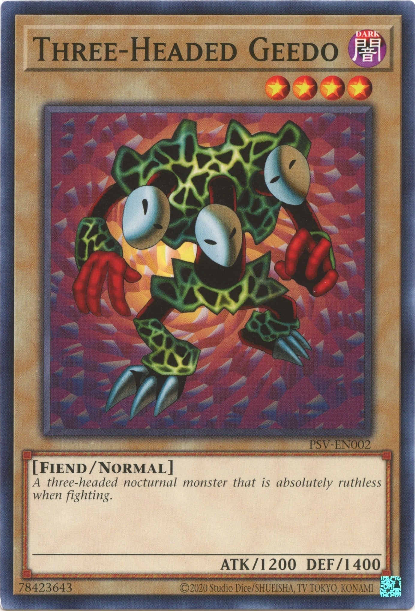 Image for Three-Headed Geedo (Pharaoh's Servant (25th Anniversary Edition)) (PSV-EN002) - YuGiOh