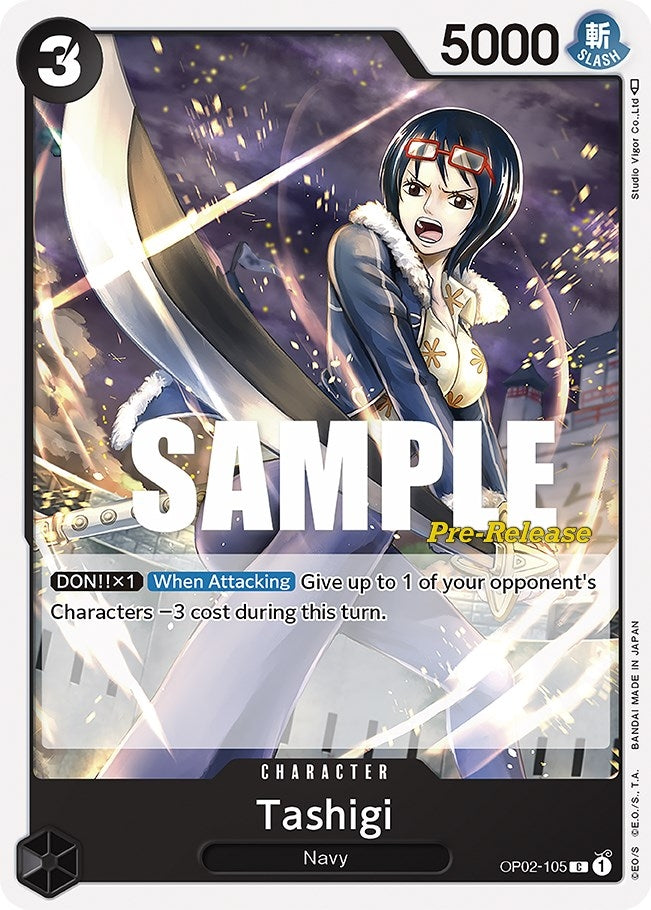 Image for Tashigi (Paramount War Pre-Release Cards) (OP02-105) - One Piece Card Game