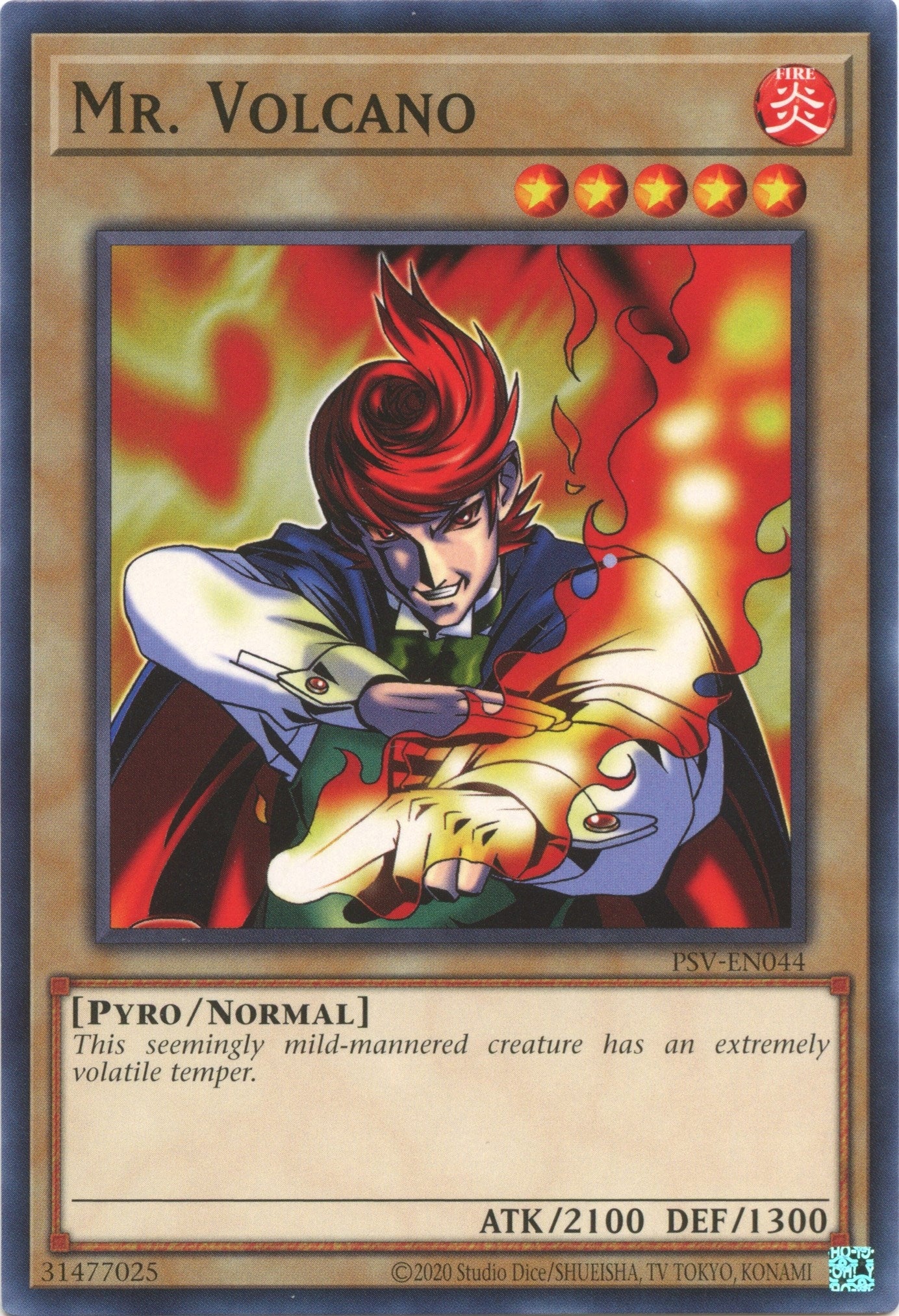 Image for Mr. Volcano (Pharaoh's Servant (25th Anniversary Edition)) (PSV-EN044) - YuGiOh