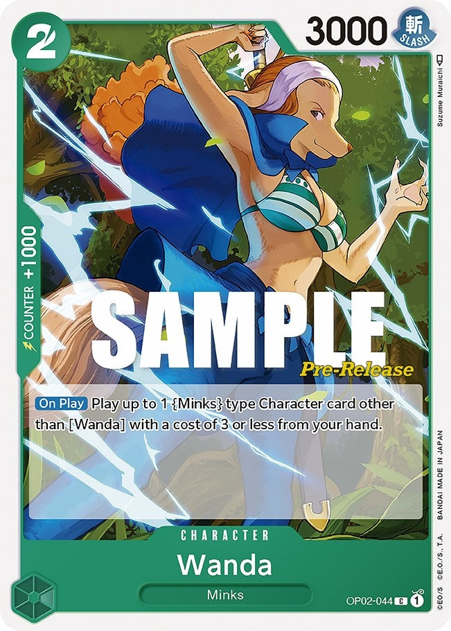 Image for Wanda (Paramount War Pre-Release Cards) (OP02-044) - One Piece Card Game