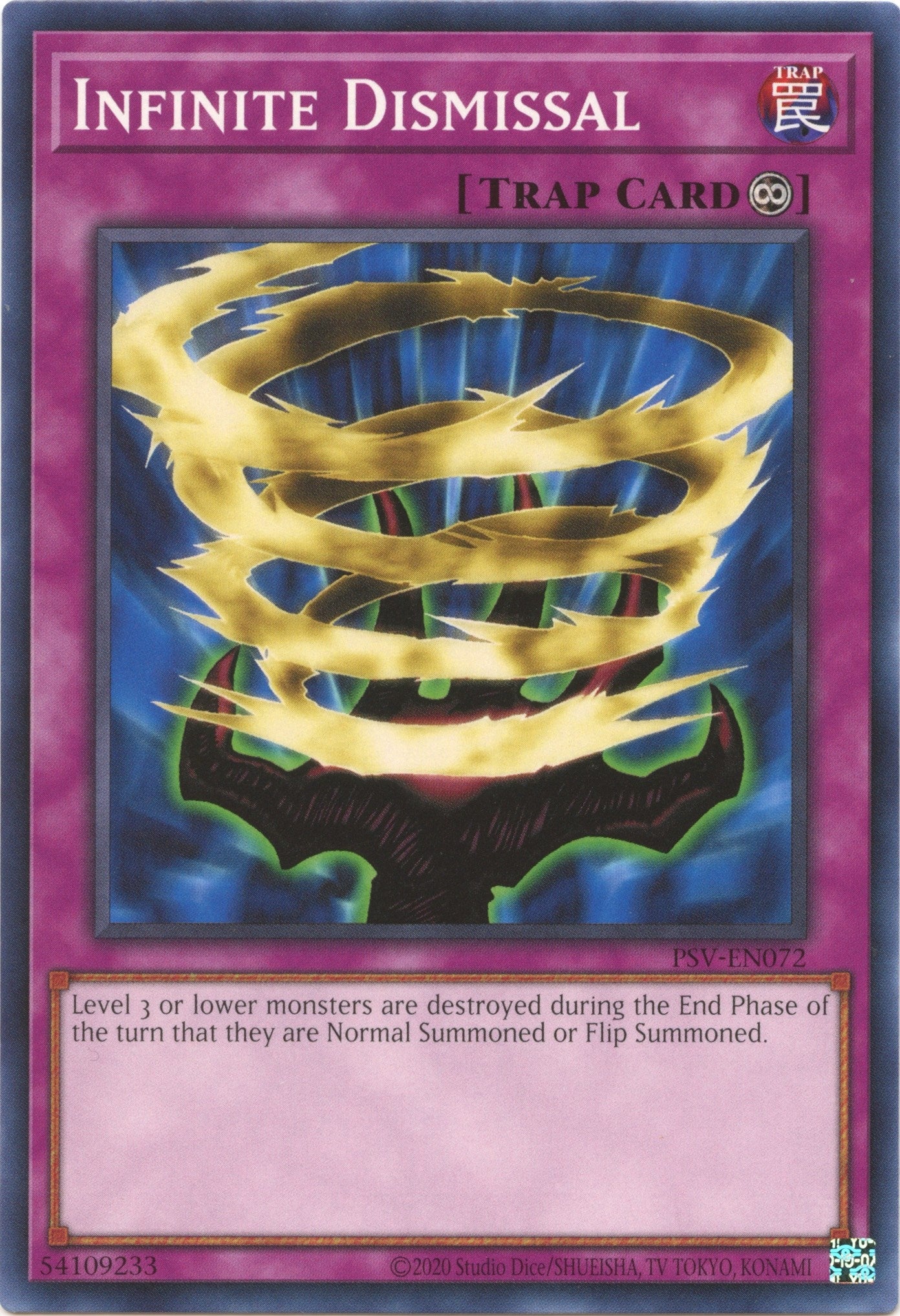 Image for Infinite Dismissal (Pharaoh's Servant (25th Anniversary Edition)) (PSV-EN072) - YuGiOh