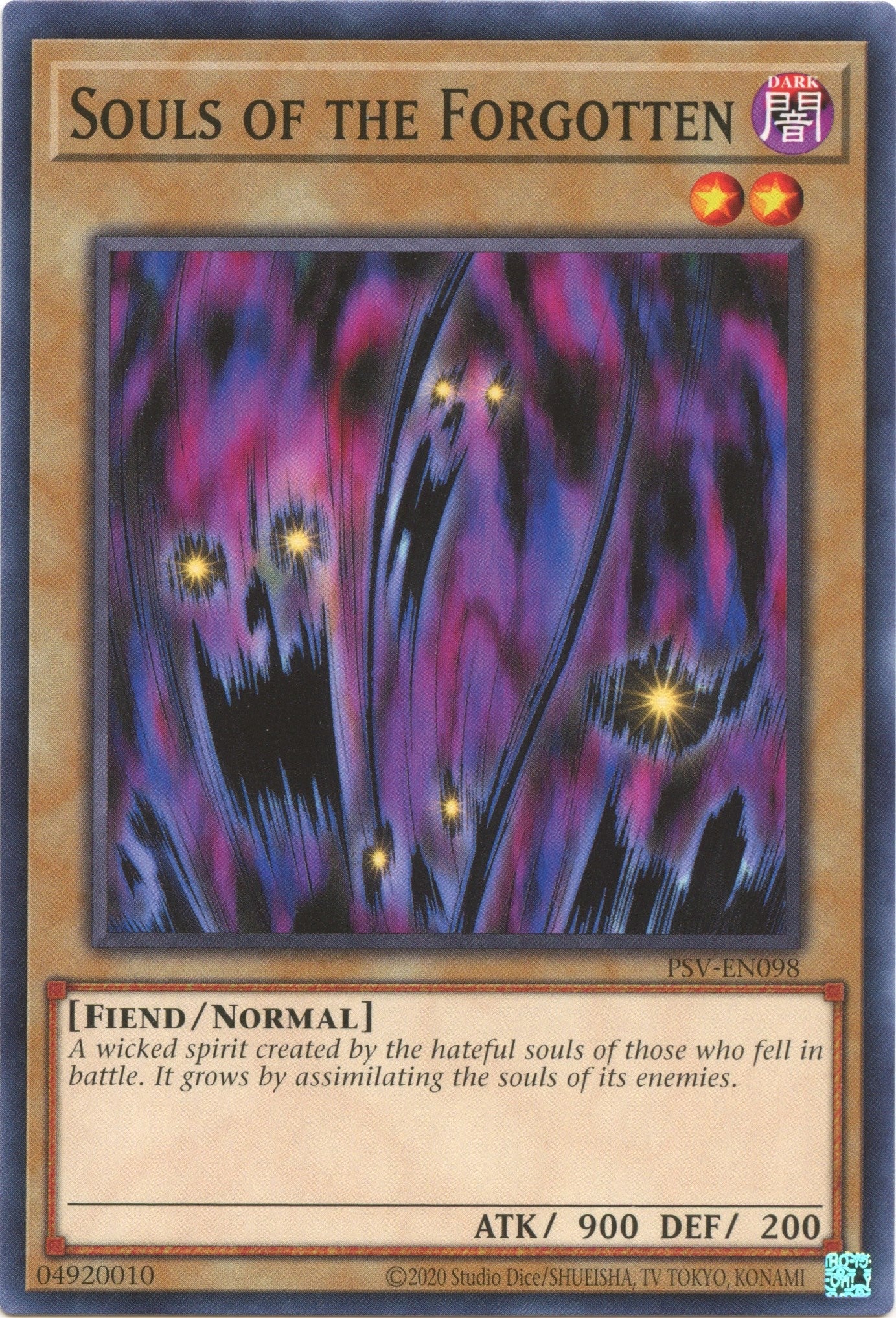 Image for Souls of the Forgotten (Pharaoh's Servant (25th Anniversary Edition)) (PSV-EN098) - YuGiOh