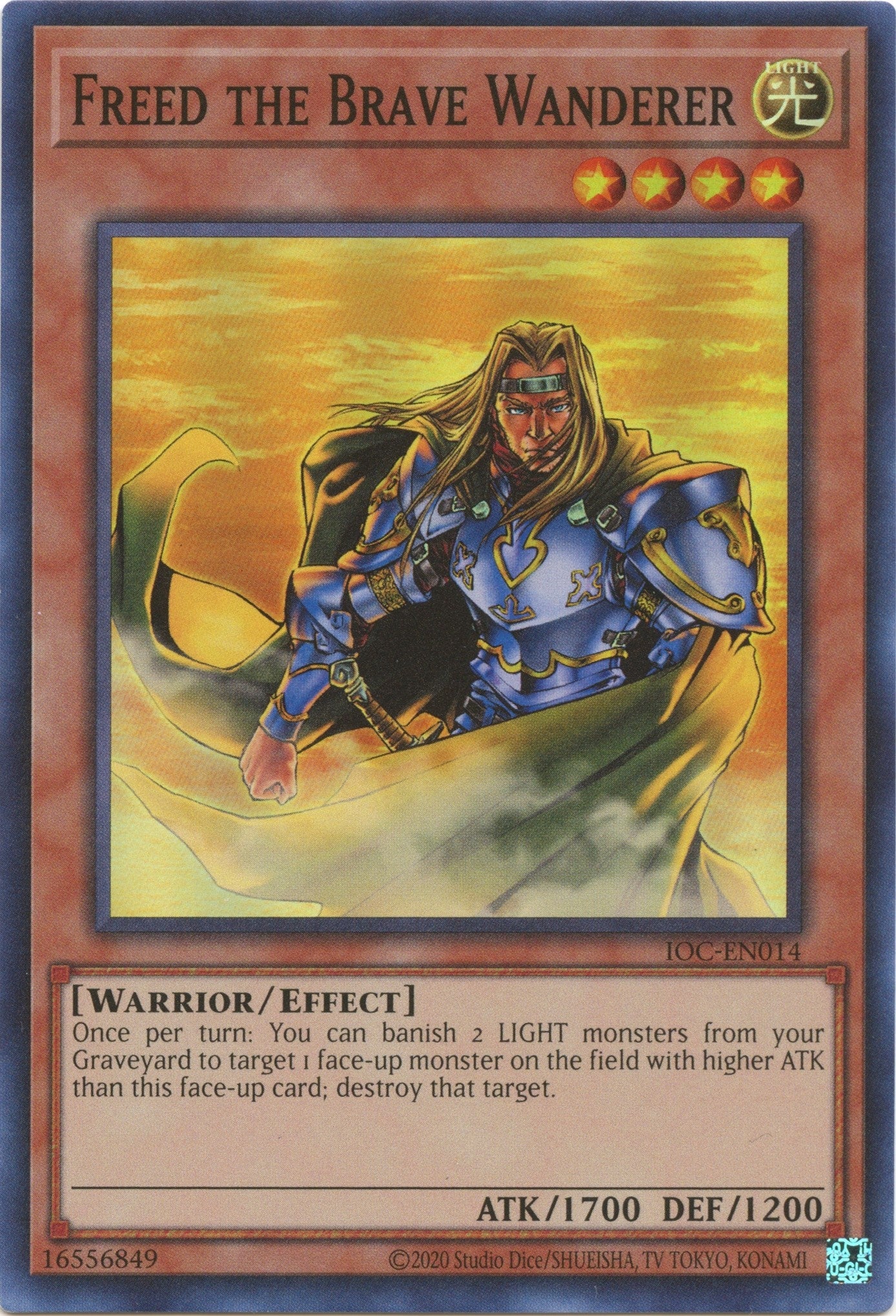 Image for Freed the Brave Wanderer (Invasion of Chaos (25th Anniversary Edition)) (IOC-EN014) - YuGiOh