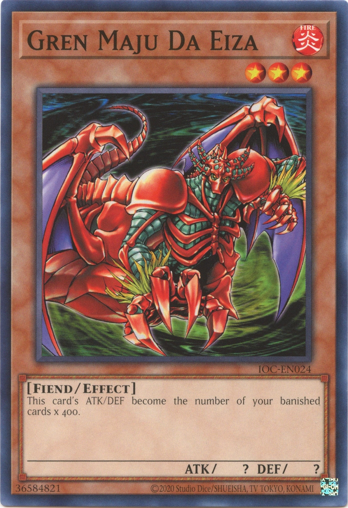 Image for Gren Maju Da Eiza (Invasion of Chaos (25th Anniversary Edition)) (IOC-EN024) - YuGiOh