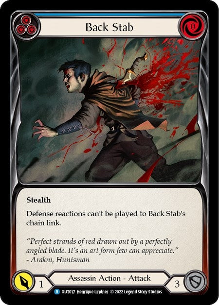 Image for Back Stab (Blue) (Outsiders) (OUT017) - Flesh and Blood TCG