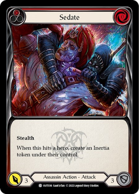 Image for Sedate (Red) (Outsiders) (OUT036) - Flesh and Blood TCG