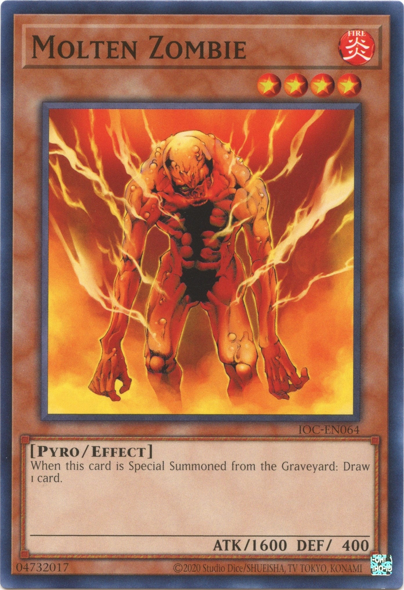 Image for Molten Zombie (Invasion of Chaos (25th Anniversary Edition)) (IOC-EN064) - YuGiOh