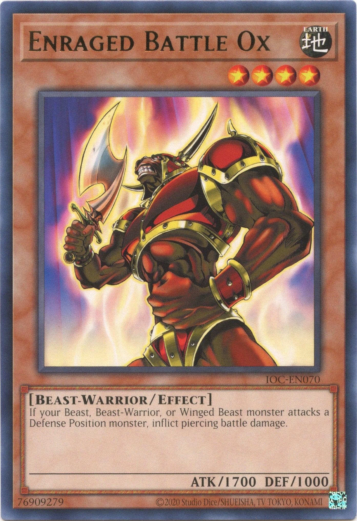 Image for Enraged Battle Ox (Invasion of Chaos (25th Anniversary Edition)) (IOC-EN070) - YuGiOh