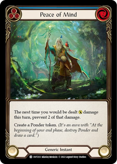 Image for Peace of Mind (Blue) (Outsiders) (OUT233) - Flesh and Blood TCG
