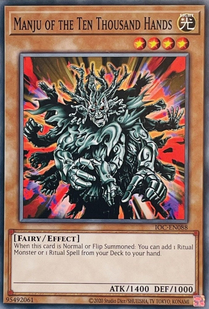Image for Manju of the Ten Thousand Hands (Invasion of Chaos (25th Anniversary Edition)) (IOC-EN088) - YuGiOh