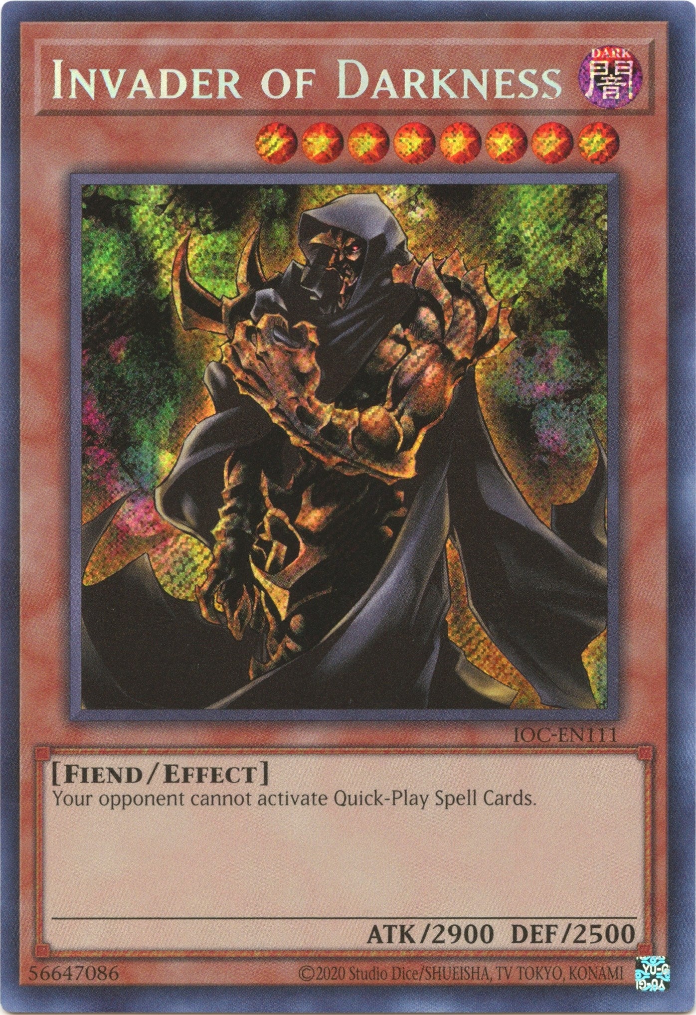 Image for Invader of Darkness (Invasion of Chaos (25th Anniversary Edition)) (IOC-EN111) - YuGiOh