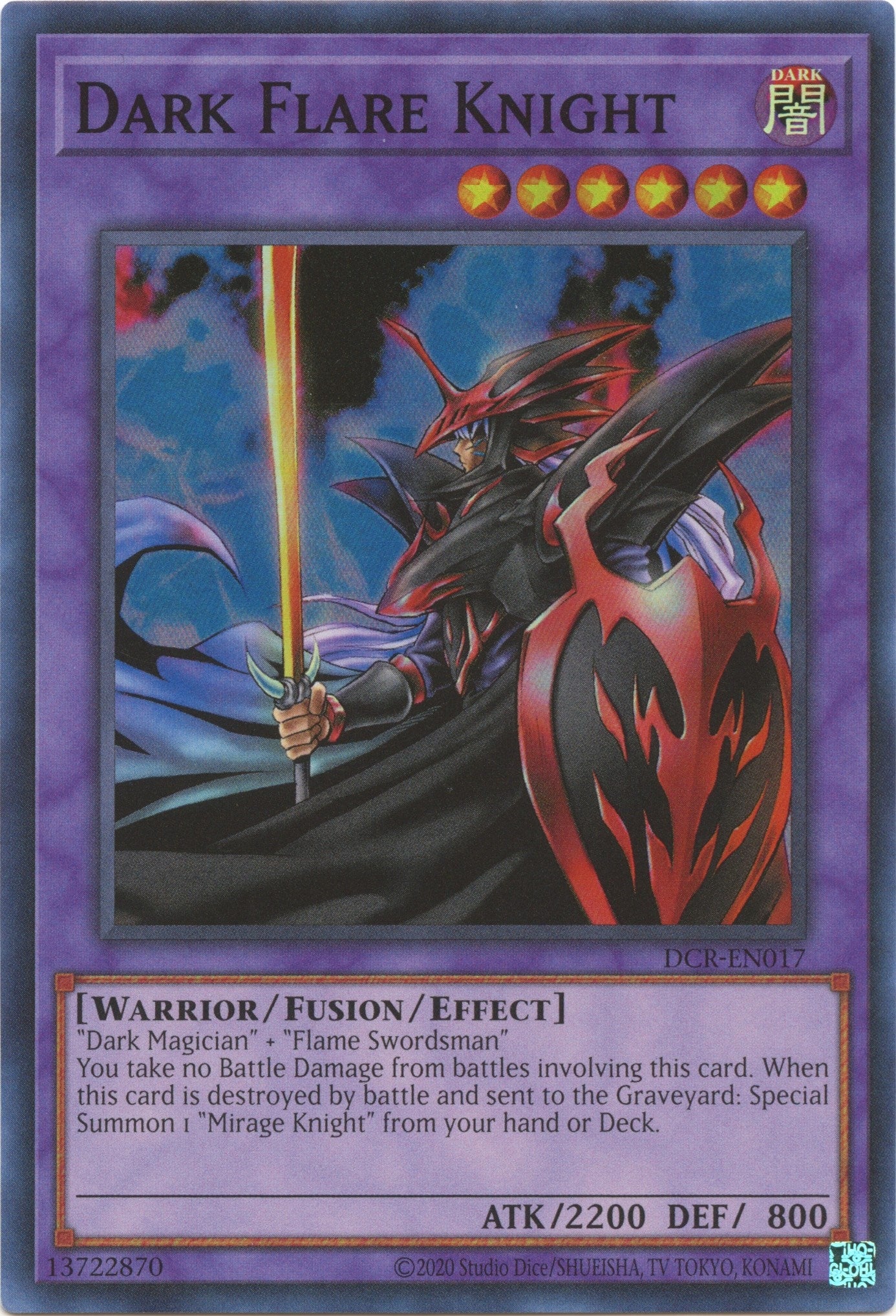 Image for Dark Flare Knight (Dark Crisis (25th Anniversary Edition)) (DCR-EN017) - YuGiOh