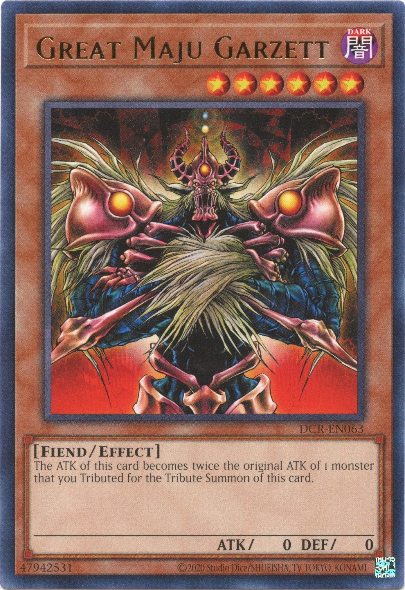 Image for Great Maju Garzett (Dark Crisis (25th Anniversary Edition)) (DCR-EN063) - YuGiOh
