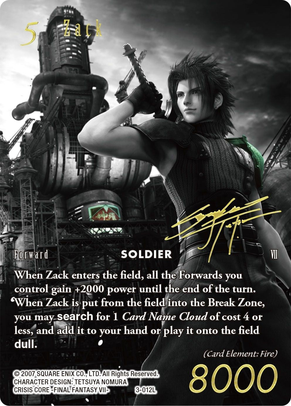 Image for Zack (Noir Promo) (FF: Promo Cards) (3-012L) - Final Fantasy TCG