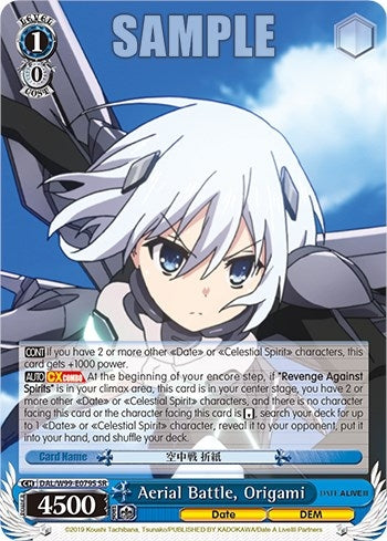 Image for Aerial Battle, Origami (SR) (Date A Live Vol.2) (DAL/W99-E079S SR) - Weiss Schwarz