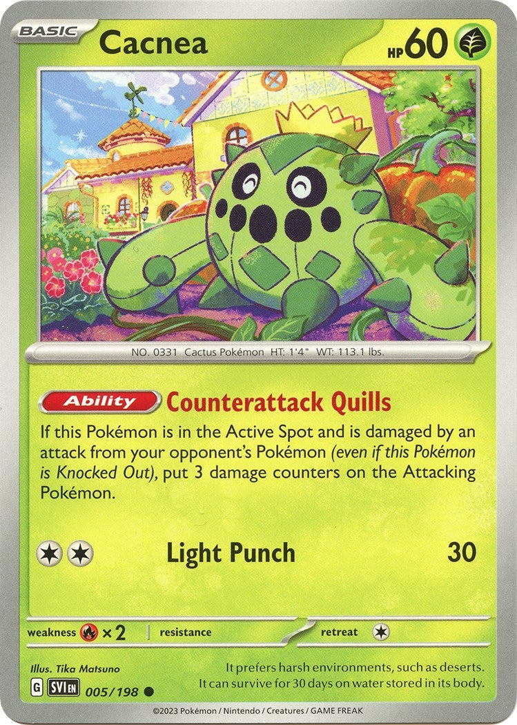 Image for Cacnea (SV01: Scarlet & Violet Base Set) (005/198) - Pokemon