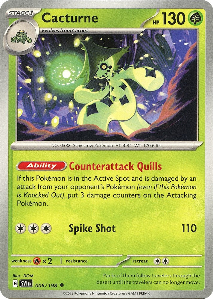 Image for Cacturne (SV01: Scarlet & Violet Base Set) (006/198) - Pokemon