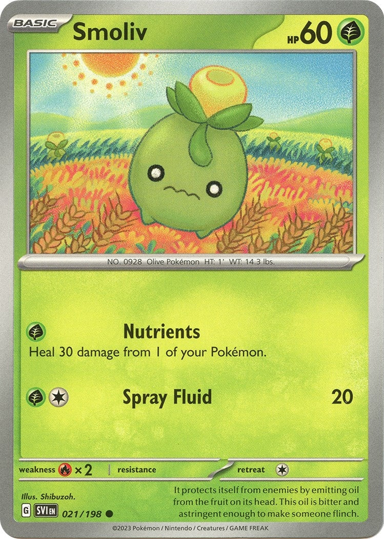 Image for Smoliv (SV01: Scarlet & Violet Base Set) (021/198) - Pokemon