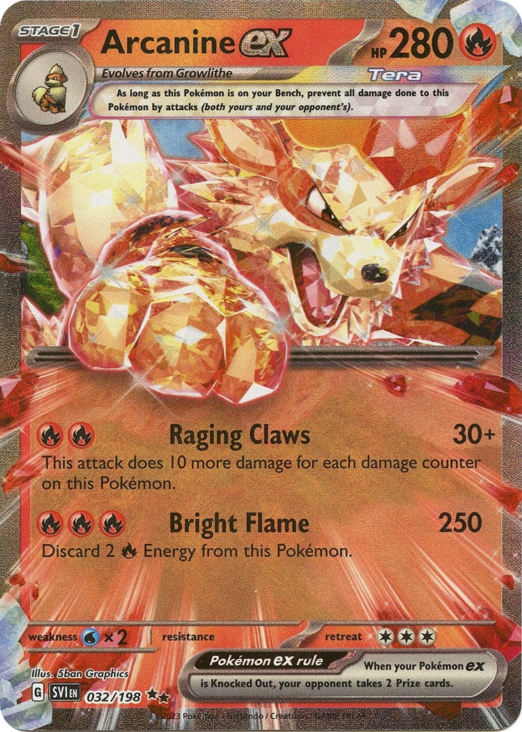 Image for Arcanine ex (SV01: Scarlet & Violet Base Set) (032/198) - Pokemon