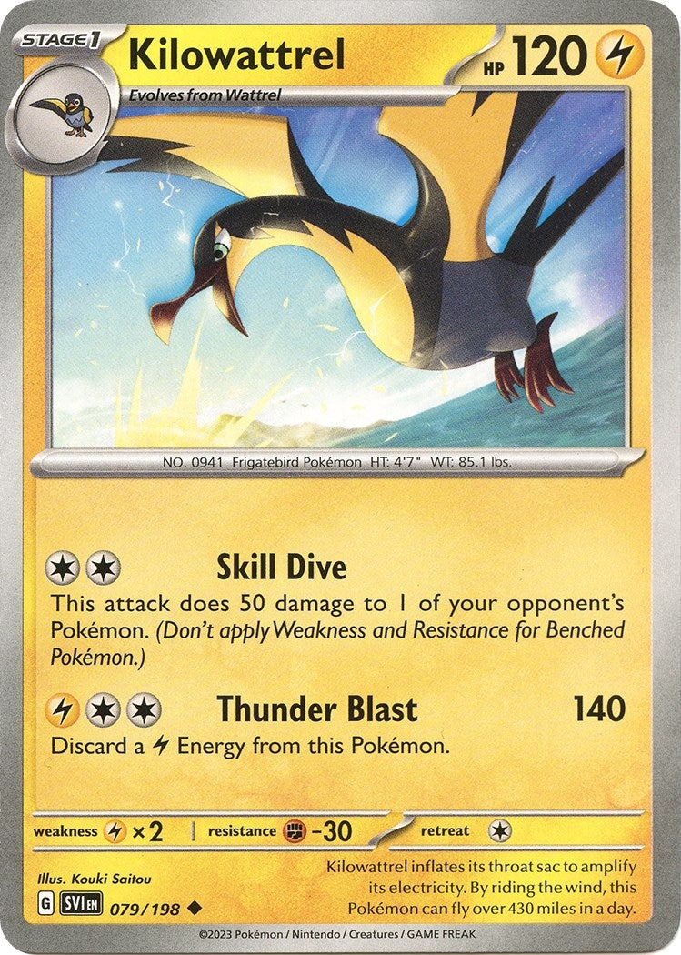 Image for Kilowattrel (SV01: Scarlet & Violet Base Set) (079/198) - Pokemon
