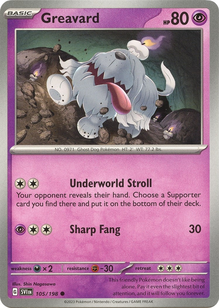 Image for Greavard (SV01: Scarlet & Violet Base Set) (105/198) - Pokemon