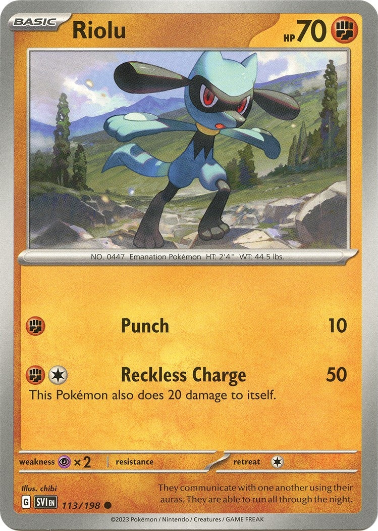 Image for Riolu (SV01: Scarlet & Violet Base Set) (113/198) - Pokemon