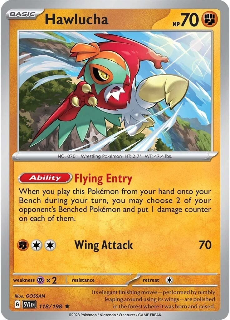 Image for Hawlucha (SV01: Scarlet & Violet Base Set) (118/198) - Pokemon