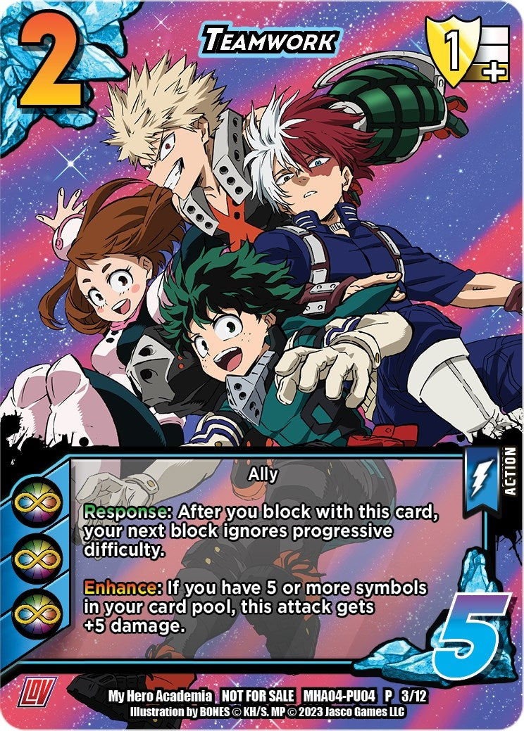 Image for Teamwork (Plus Ultra Pack 4) (UniVersus: My Hero Academia Promo Cards) (MHA-PU04 P 3/12) - UniVersus