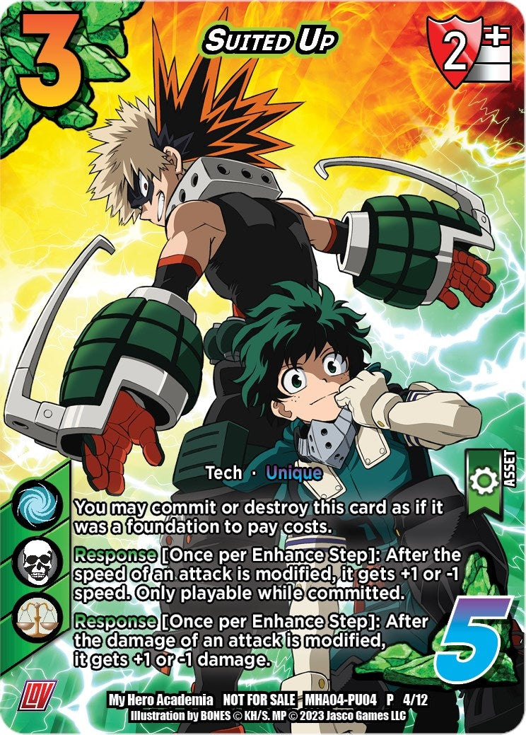 Image for Suited Up (Plus Ultra Pack 4) (UniVersus: My Hero Academia Promo Cards) (MHA-PU04 P 4/12) - UniVersus
