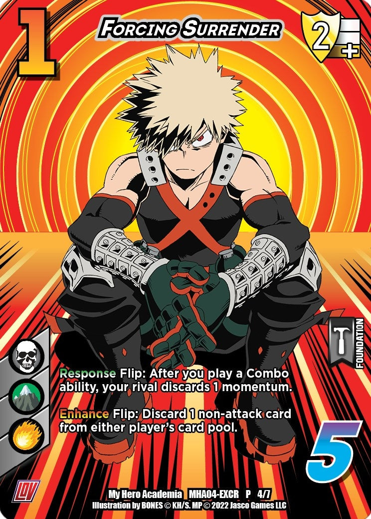 Image for Forcing Surrender (League of Villains Extra Credit Series) (UniVersus: My Hero Academia Promo Cards) (MHA04-EXCR P 4/7) - UniVersus