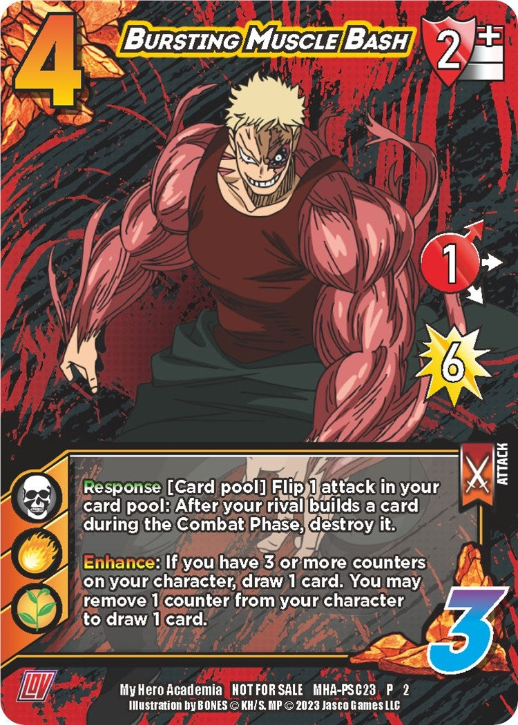 Image for Bursting Muscle Bash (Provisional Store Championship 2023) (UniVersus: My Hero Academia Promo Cards) (MHA-PSC23 P 2) - UniVersus