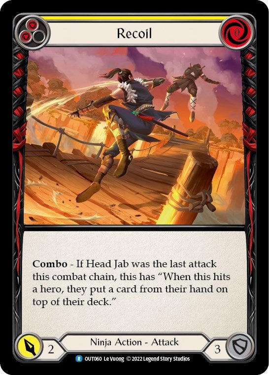Image for Recoil (Yellow) (Outsiders) (OUT060) - Flesh and Blood TCG