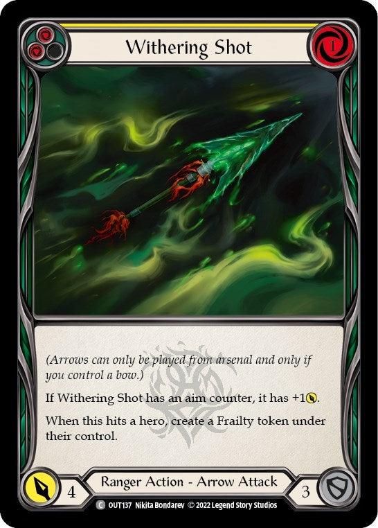 Image for Withering Shot (Yellow) (Outsiders) (OUT137) - Flesh and Blood TCG