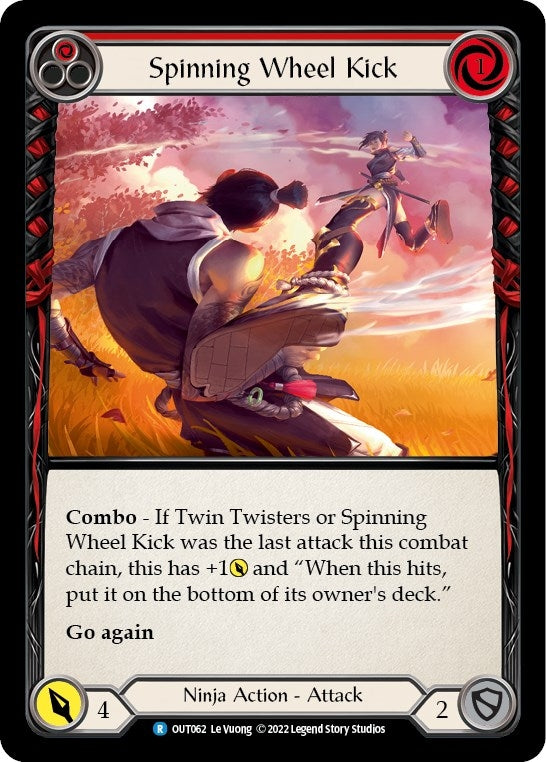 Image for Spinning Wheel Kick (Red) (Outsiders) (OUT062) - Flesh and Blood TCG