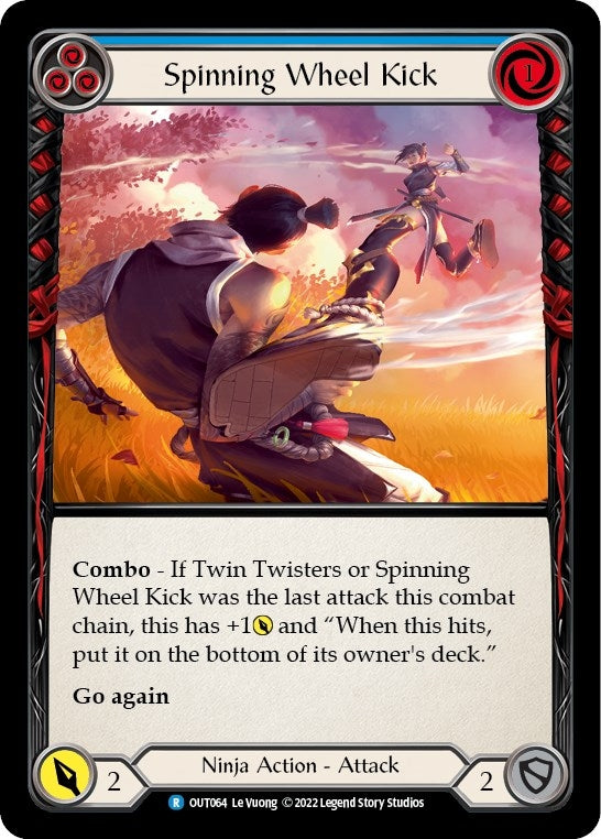Image for Spinning Wheel Kick (Blue) (Outsiders) (OUT064) - Flesh and Blood TCG