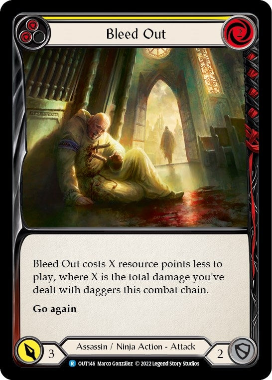 Image for Bleed Out (Yellow) (Outsiders) (OUT146) - Flesh and Blood TCG