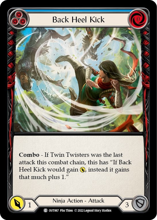 Image for Back Heel Kick (Blue) (Outsiders) (OUT067) - Flesh and Blood TCG