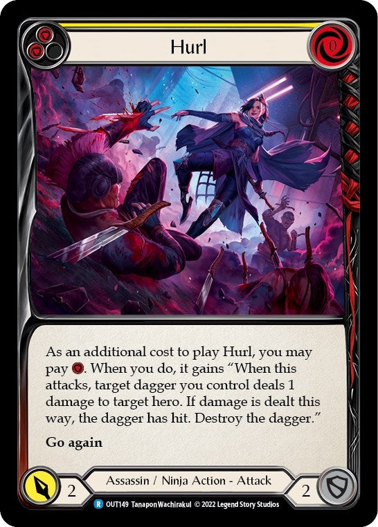 Image for Hurl (Yellow) (Outsiders) (OUT149) - Flesh and Blood TCG