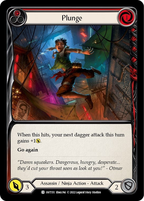 Image for Plunge (Red) (Outsiders) (OUT151) - Flesh and Blood TCG