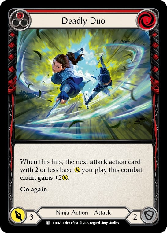 Image for Deadly Duo (Red) (Outsiders) (OUT071) - Flesh and Blood TCG