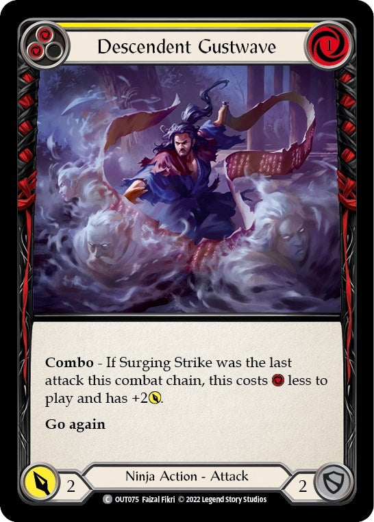 Image for Descendent Gustwave (Yellow) (Outsiders) (OUT075) - Flesh and Blood TCG