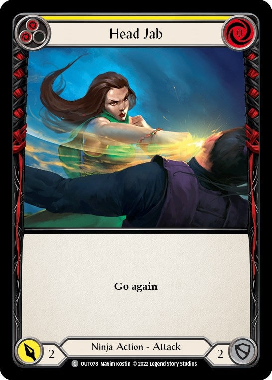 Image for Head Jab (Yellow) (Outsiders) (OUT078) - Flesh and Blood TCG