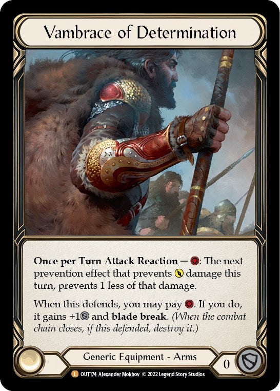 Image for Vambrace of Determination (Outsiders) (OUT174) - Flesh and Blood TCG