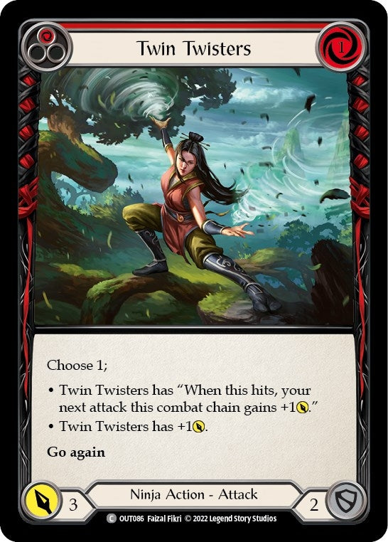 Image for Twin Twisters (Red) (Outsiders) (OUT086) - Flesh and Blood TCG