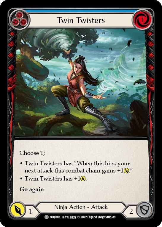 Image for Twin Twisters (Blue) (Outsiders) (OUT088) - Flesh and Blood TCG